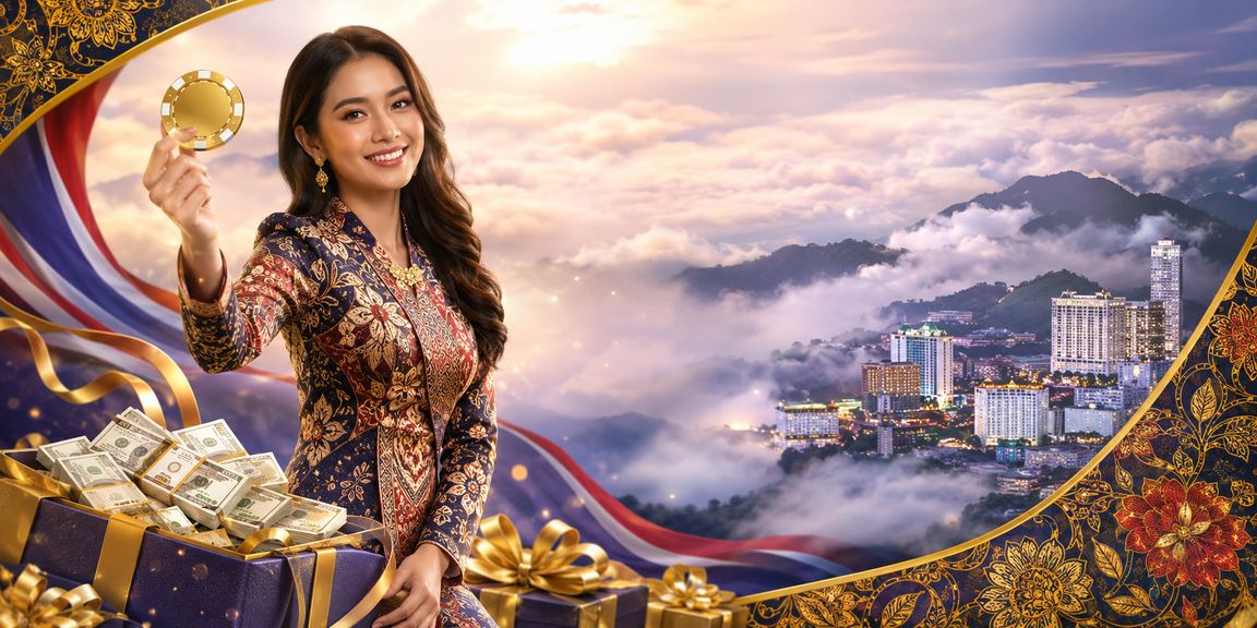 Suasana kasino mewah di Genting Highlands dengan permainan langsung